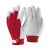 Sofőrkesztyű kecskebőr pamut TOP GOAT, tépőzáras mandzsetta, fehér/piros, 9