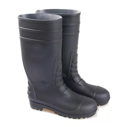 Csizma S5 SRA PVC acél orrmerevítő és talpbélés TOP GOLIAT, fekete, 40