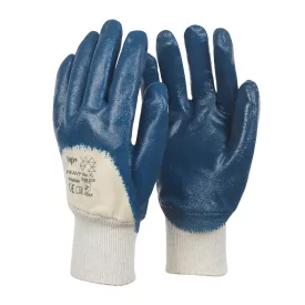   Kesztyű nitril mártott 3/4 erős kopásállóság TOP HEAVY, sötétkék, 11/2XL
