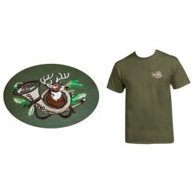   Póló (szarvas kürt hímzéssel) kereknyakú katonai szín, S