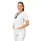 TOP MEDORA női orvosi felső fehér M