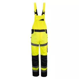   Munkanadrág melles jólláthatósági, 65% poliészter, 35% pamut, fényvisszaverő csíkok, multifunkciós zsebek,fluosárga, 3XL