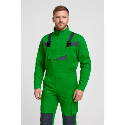 Munkaruha set TOP NOVA kabát és kantáros nadrág, fehér, 4XL