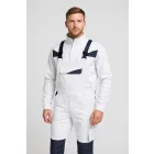 Munkaruha set TOP NOVA kabát és kantáros nadrág, fehér, 4XL