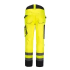 Munkanadrág derekas jólláthatósági, 65% poliészter, 35% pamut, fényvisszaverő csíkok, multifunkciós zsebek, fluosárga, S