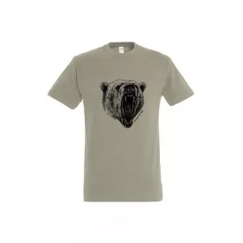   Póló (medve mintával) kereknyakú (100%pamut 190gr/m2) TOP, khaki, 2XL