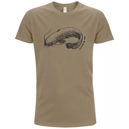 Póló (harcsa mintával) kereknyakú (100%pamut 190gr/m2) TOP, khaki, 3XL