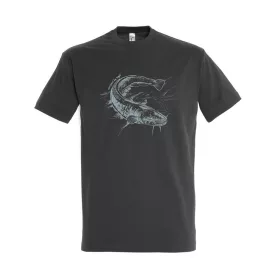   Póló (harcsa mintával) kereknyakú (100%pamut 190gr/m2) TOP, szürke, XL