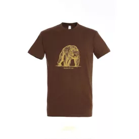   Póló (medve mintával) kereknyakú (100%pamut 190gr/m2) TOP, barna, L