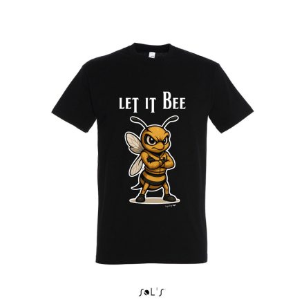 Póló (méhecske mintával Let it Bee) kereknyakú TOP, white, S