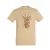 Póló (őz mintával) kereknyakú (100%pamut 190gr/m2) TOP, sand, XL