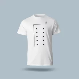   Póló (séfkabát mintával) kereknyakú (100%pamut 190gr/m2) TOP, fehér, XL