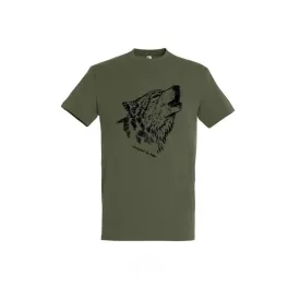 TOP kereknyakú póló farkas mintával, 100% pamut, 190 g/m2,