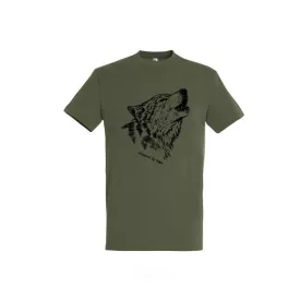   Póló (farkas mintával) kereknyakú (100%pamut 190gr/m2) TOP, katonai szín, L