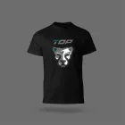 TOP RFL fényvisszaverős logózott kereknyakú póló, fekete, 2XL