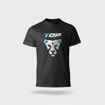 TOP RFL fényvisszaverős logózott kereknyakú póló, fekete, 4XL