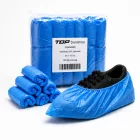 Cipővédő TOP SANISHOE gumírozott CPE, kék, 100db/csomag