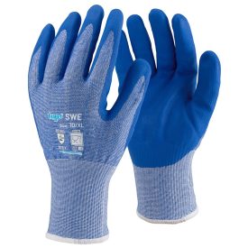   TOP SWE vágásbiztos védőkesztyű, nitril mikrohabos tenyér, kék, 10