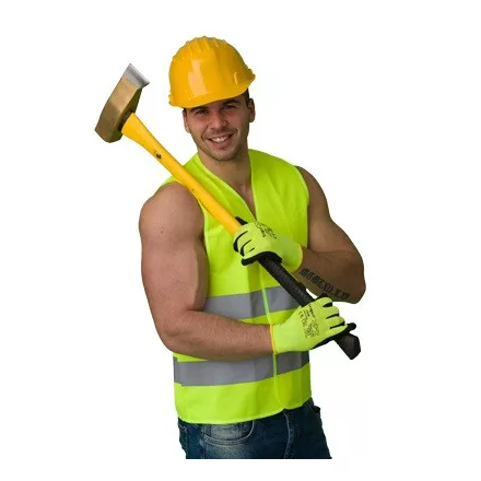 Jólláthatósági mellény tépőzáras (120g/m2) TOP VEST FLUO-Y, fluo sárga, 2XL-3XL