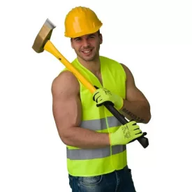   Jólláthatósági mellény tépőzáras (120g/m2) TOP VEST FLUO-Y, fluo sárga, 4XL-5XL