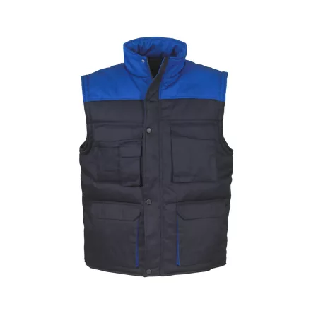 TOP VEST THUNDER bélelt mellény, 80% poliészter, 20% pamut, multifunkciós zsebek, sötétkék, S