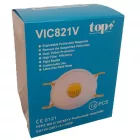 NEM ORVOSTECHNIKAI ESZKÖZ! Maszk ffp2 szelepes TOP VIC821V, fehér/sárga