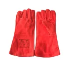 TOP WELDING-R Base bélelt hegesztőkesztyű, erős marhabőr, piros, 10