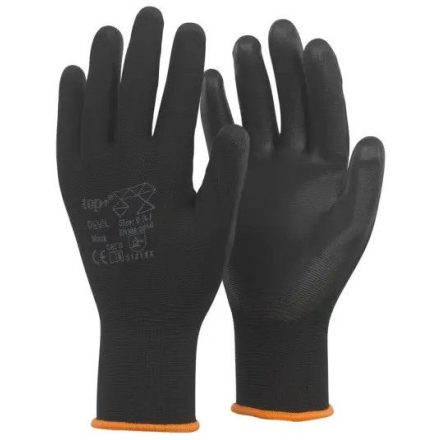 TOP HANZA DEVIL PLUS PU MÁRTOTT VÉDŐKESZTYŰ, SZELLŐZŐ KÉZHÁT, GUMÍROZOTT MANDZSETTÁVAL 