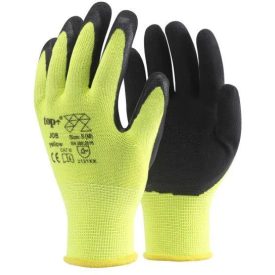   TOP JOB-M LATEX MÁRTOTT VÉDŐKESZTYŰ, ÉRDESÍTETT TENYÉR, LÉLEGZŐ, RUGALMAS