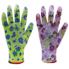 TOP PU FLOWER PU MÁRTOTT VÉDŐKESZTYŰ, GUMÍROZOTT MANDZSETTA ÉS VIRÁG MINTÁZATTAL