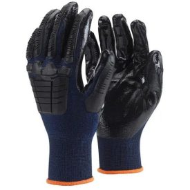   TOP SHIELD NITRIL MÁRTOTT VÉDŐKESZTYŰ, TPE PROTEKTOROKKAL, CSÚSZÁSBIZTOS TENYÉR