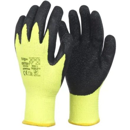 TOP WINTER LATEX MÁRTOTT VÉDŐKESZTYŰ, KEVERTSZÁLAS ALAPÚ, ERŐS KOPÁSÁLLÓSÁGÚ