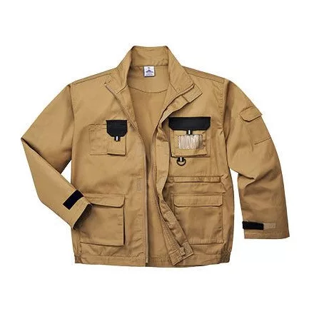 TX10EKRS, TX10 Texo contrast munkakabát, dzseki, normál fazon, keki színben