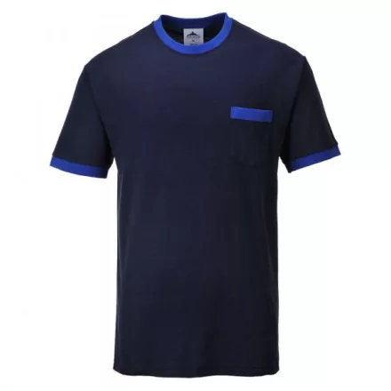 TX22NARS, TX22-s Portwest, Portwest Texo kontraszt póló  Navykék színben, méret: S