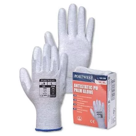 VA199  ESD tenyér bevont védőkesztyű automatákhoz