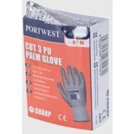   VA620 - PU tenyérmártott vágásbiztos kesztyű automatákhoz, Cut 3