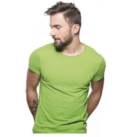 VESTI ROUND NECKLINE (V670) férfi póló, fésült pamut környakas oldalvarrott testhez álló, 100% Pamut