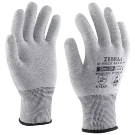   Rock Safety ZEBRA-2 Karbonszálas poliészter ESD kesztyű mártás nélkül
