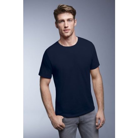 ANVIL ADULT (AN361) nyári rövid ujjú férfi póló, környakas oldalvarrott karcsúsított, 100% Pamut