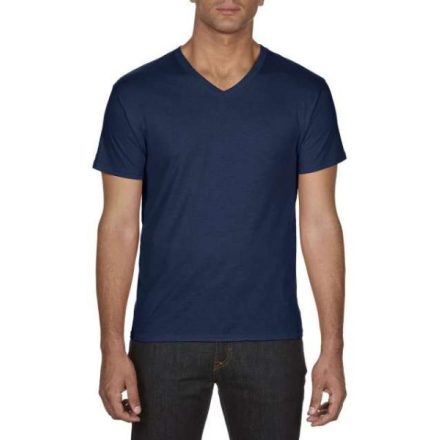 an362nv-xl, ANVIL ADULT V-NECK (AN362) nyári rövid ujjú férfi póló, V-nyakú oldalvarrott testhez