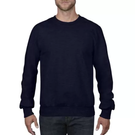 an72000nv-s, ANVIL (AN72000)  hosszú ujjú férfi pulóver fésült pamut poliészter pamut környakas,