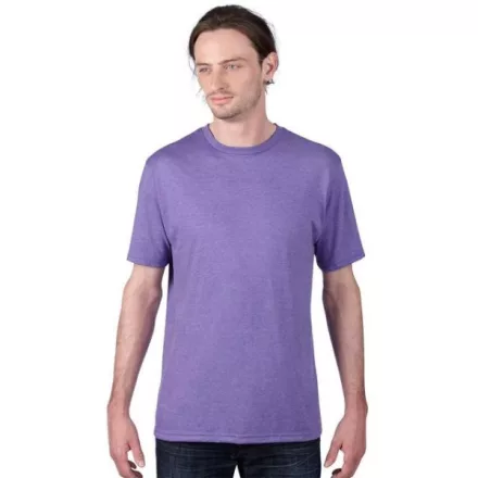an980hpu-s, ANVIL (AN980) nyári rövid ujjú férfi póló,/fésült pamut környakas, Hanga lila/Heather