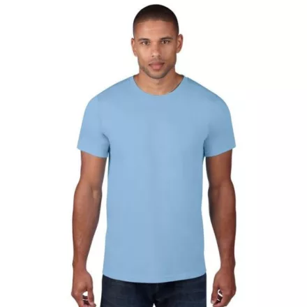 an980lb-s, ANVIL (AN980) nyári rövid ujjú férfi póló,/fésült pamut környakas, Világoskék/Light