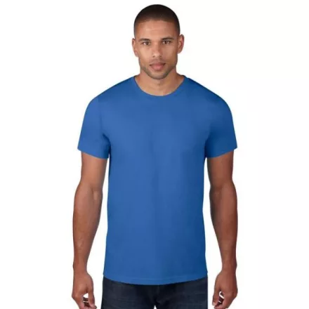 an980ro-s, ANVIL (AN980) nyári rövid ujjú férfi póló,/fésült pamut környakas, Királykék/Royal