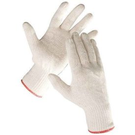   AUKLET Varratmentes kötött pamut munkavédelmi kesztyű rugalmas mandzsettával.