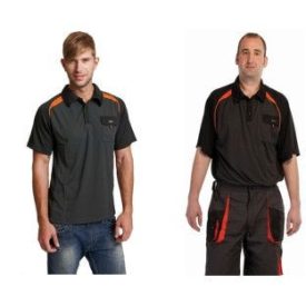 EMERTON nyakgombolásos póló  fekete