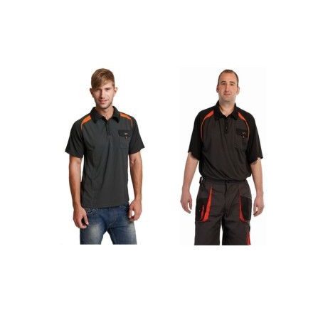 EMERTON nyakgombolásos póló  fekete