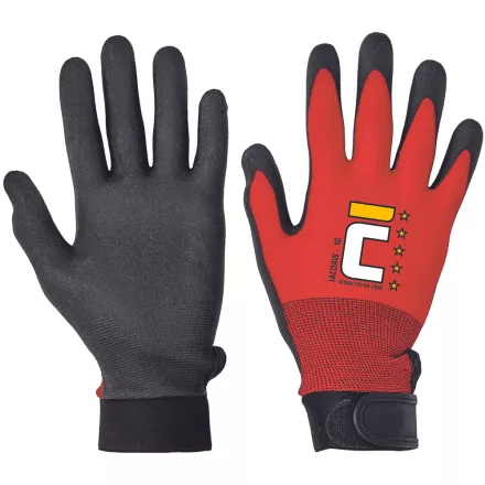crv_0108000199100 JACDAW piros mártott nylon kesztyű - 10