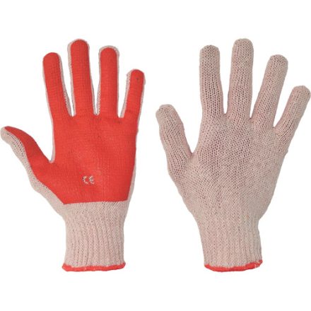 crv_0108001199080 SCOTER pamut piros PVC mártott kesztyű 8