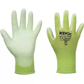 crv_0108010910100 LIKE LIME kesztyű nylon  PU zöld 10
